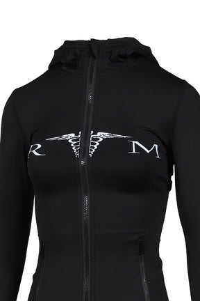 CORE R+M EMBROIDERED ZIP UP / BLK