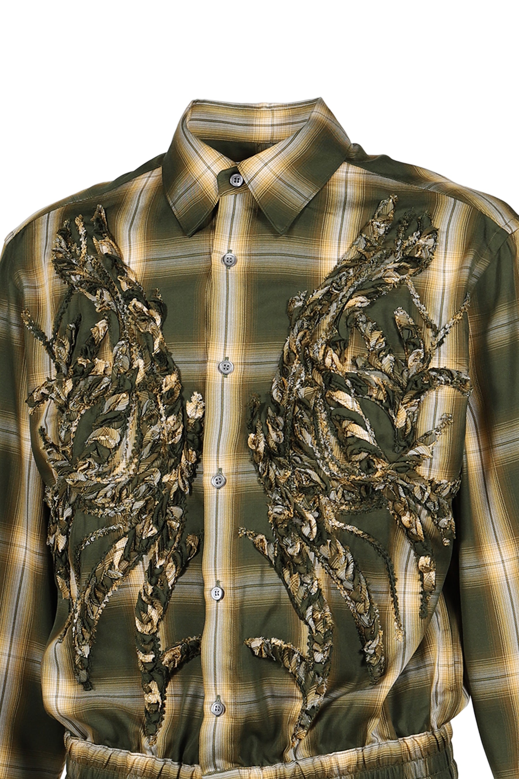 EMBROIDERED BLOUSON SHIRT / GRN