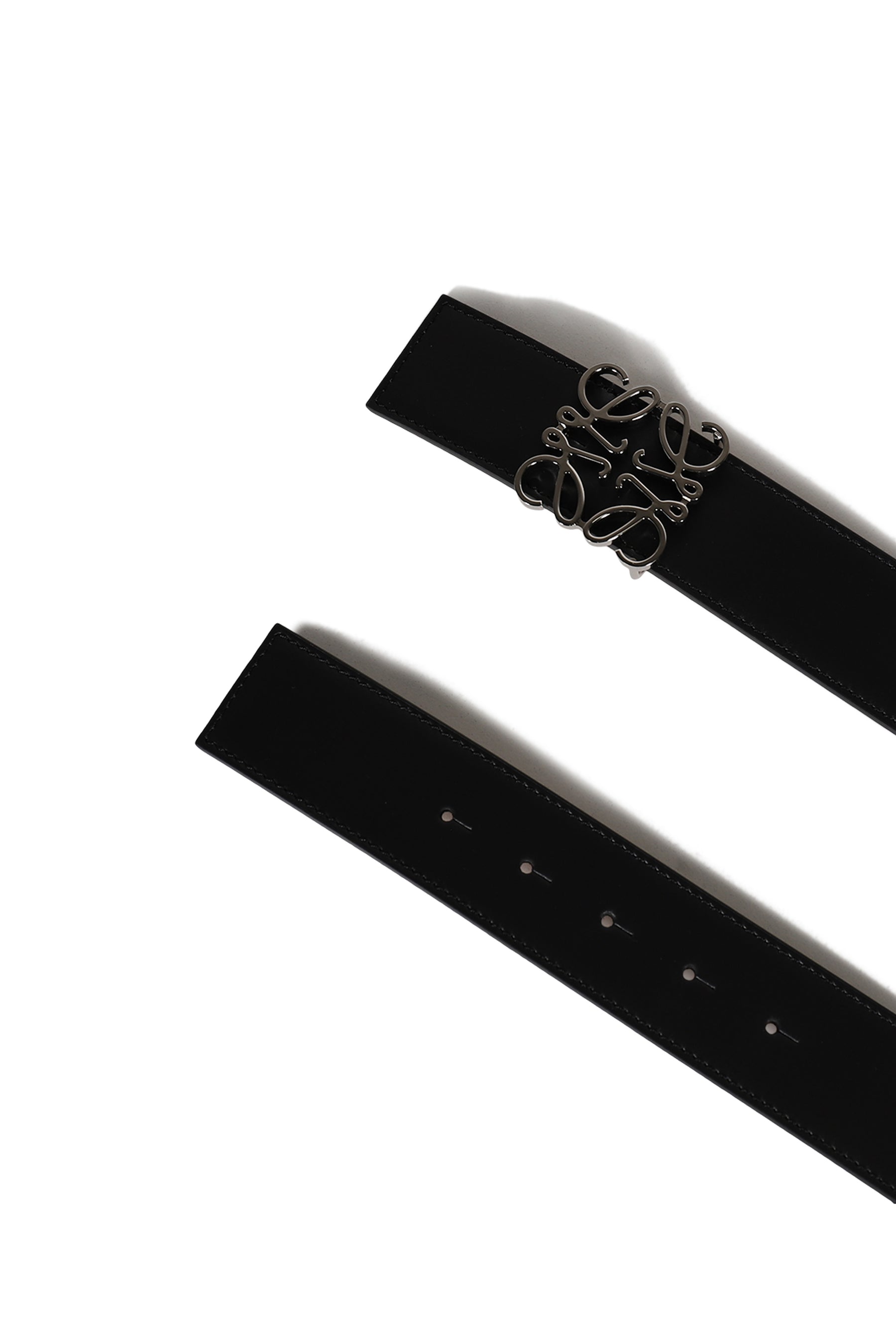 ANAGRAM REVERSIBLE 4CM BELT / BLK TAN PALLADIUM