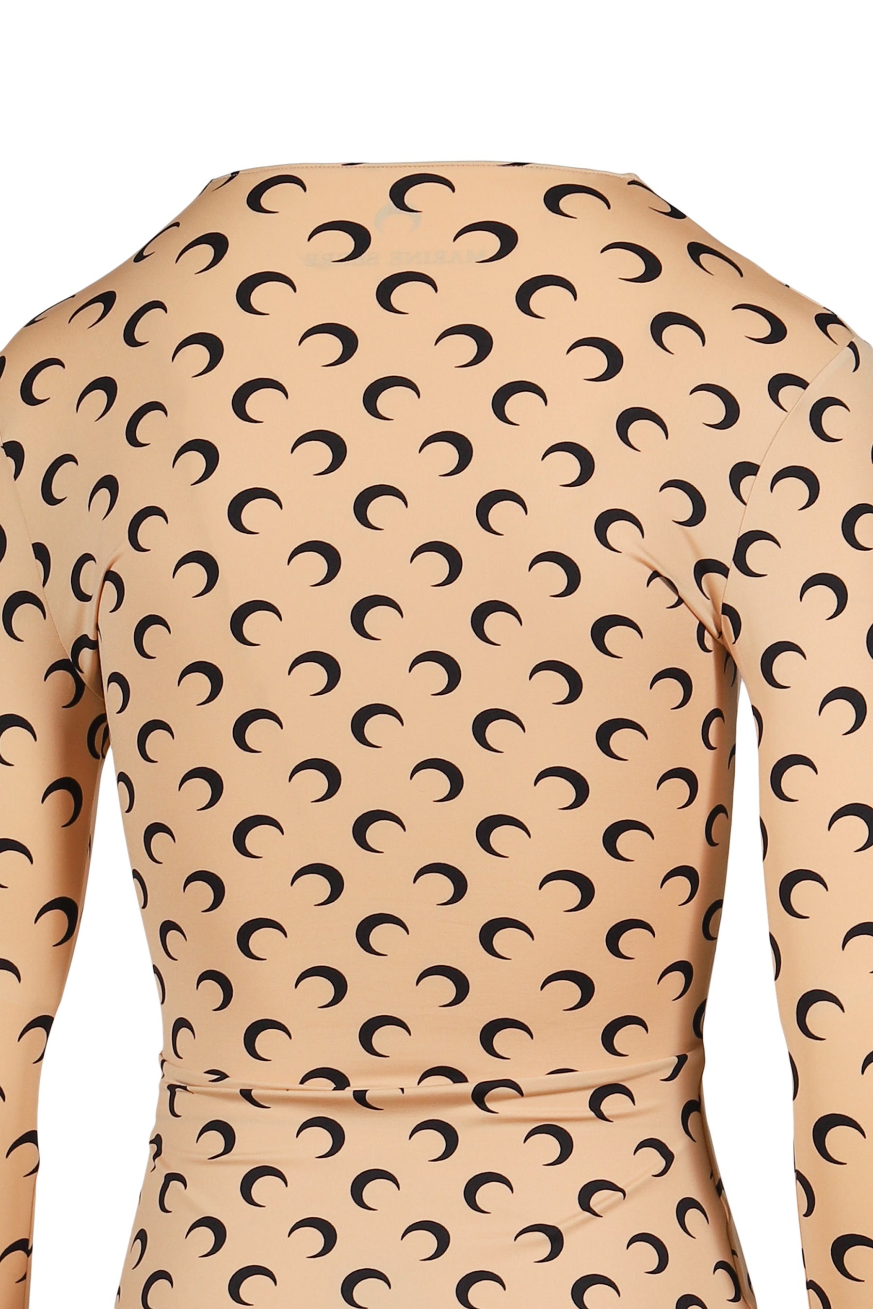 MOON PRINTED JERSEY LS CREWNECK TOP / INVERSE TAN