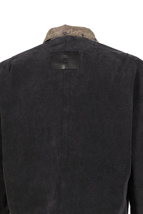 WORK CANVAS TRUCKER JACKET / WASHED BLK
