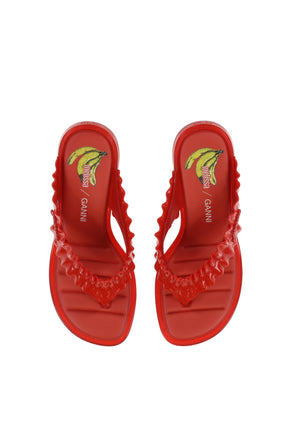 MELISSA THONG KITTEN HEEL / RACING RED