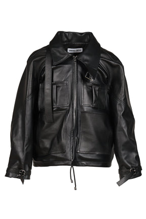 A4 LEATHER JACKET / BLK