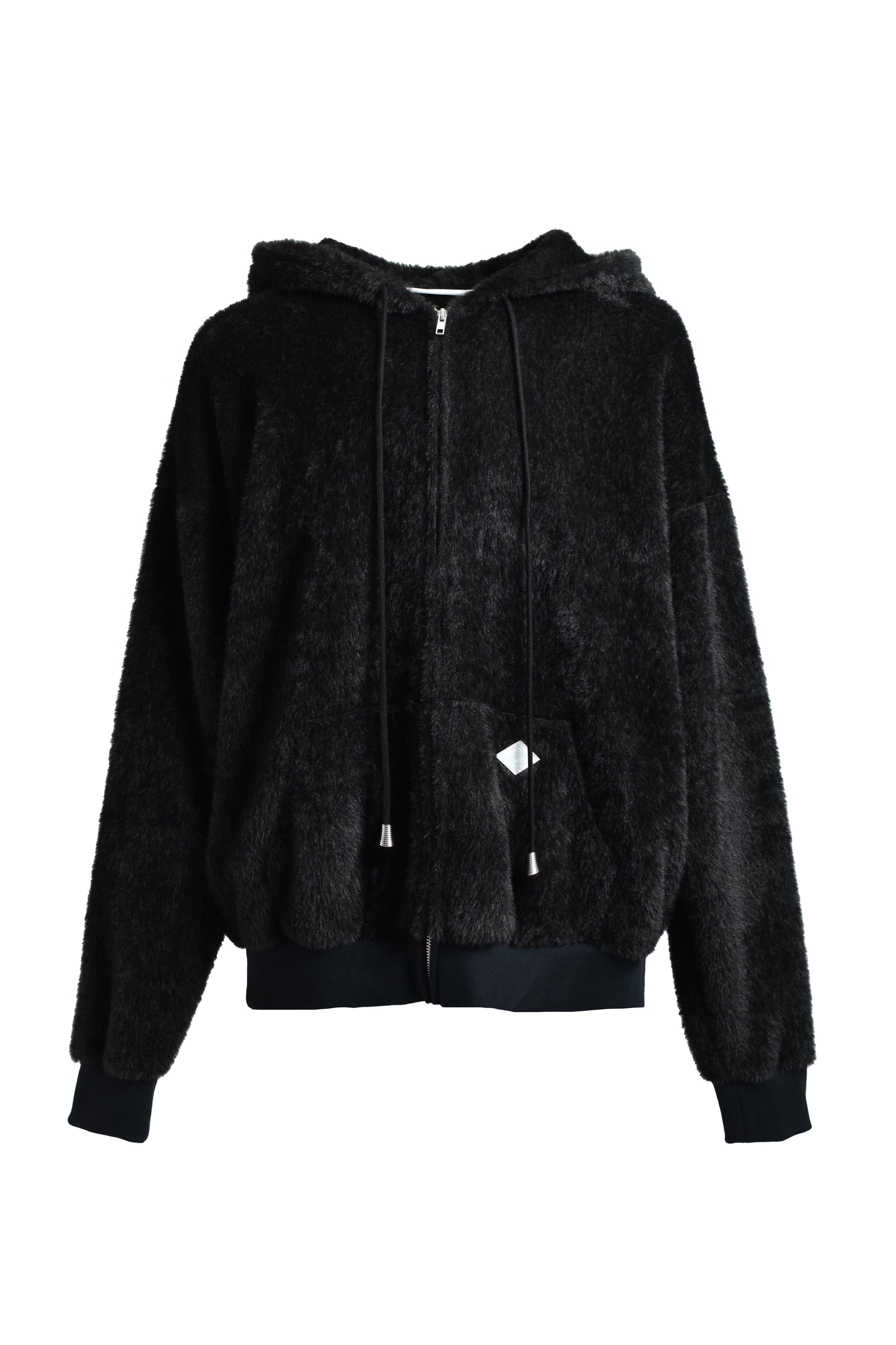 TEDDY BEAR HOODED SEWATER / BLK