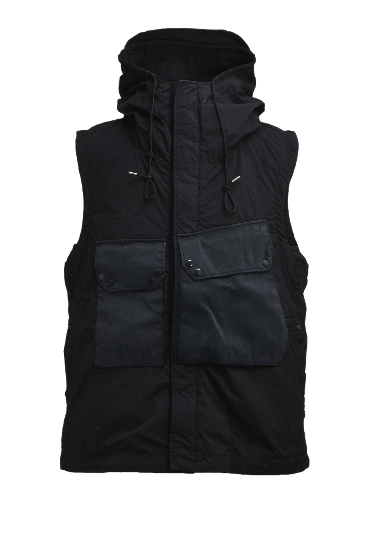 HOODED VEST MID LAYER / BLK