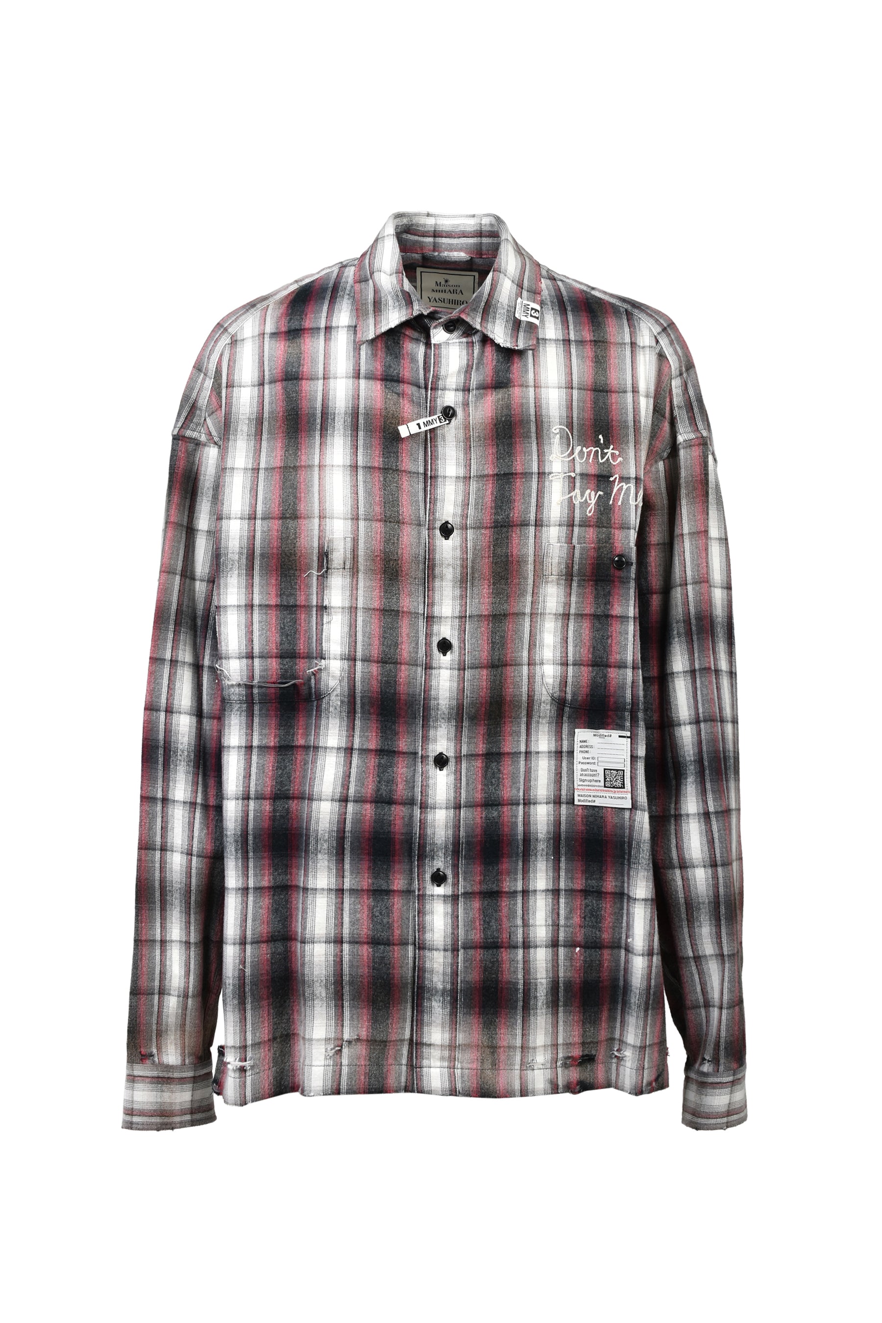 VINTAGE LIKE CHECK L/S SHIRTS / BLK