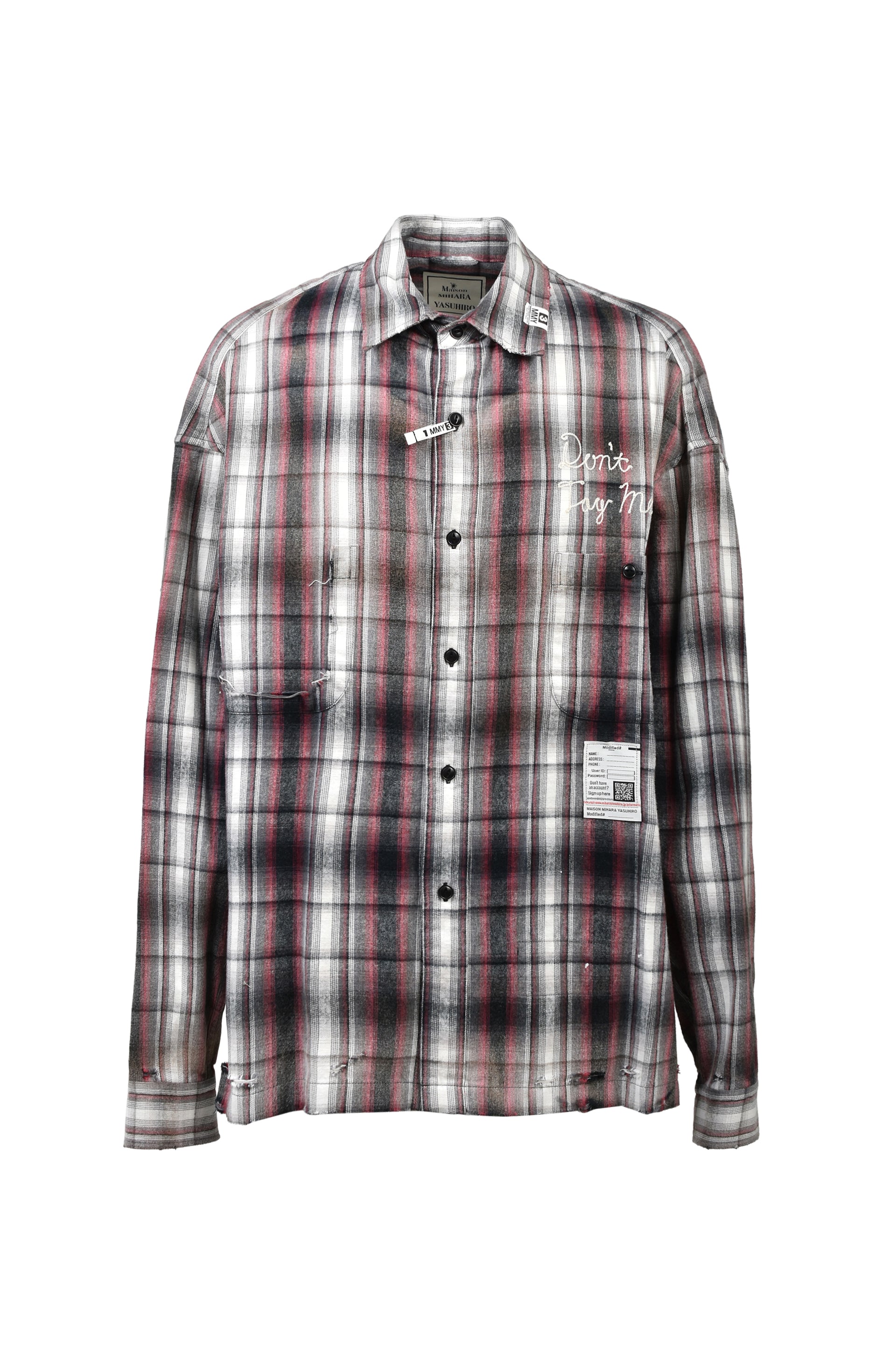 VINTAGE LIKE CHECK L/S SHIRTS / BLK