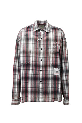 VINTAGE LIKE CHECK L/S SHIRTS / BLK