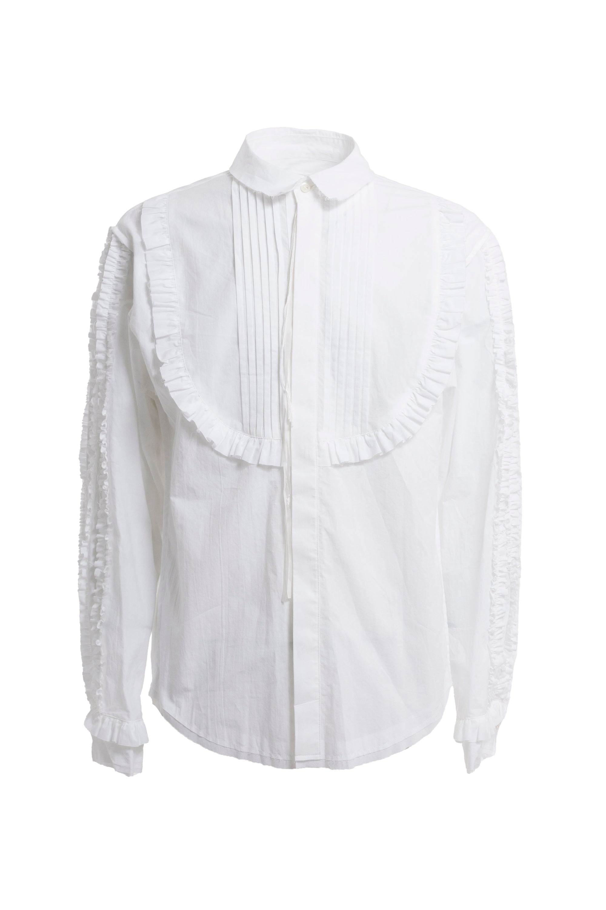 Midorikawa FW23 FRILL SHIRT / WHT - NUBIAN