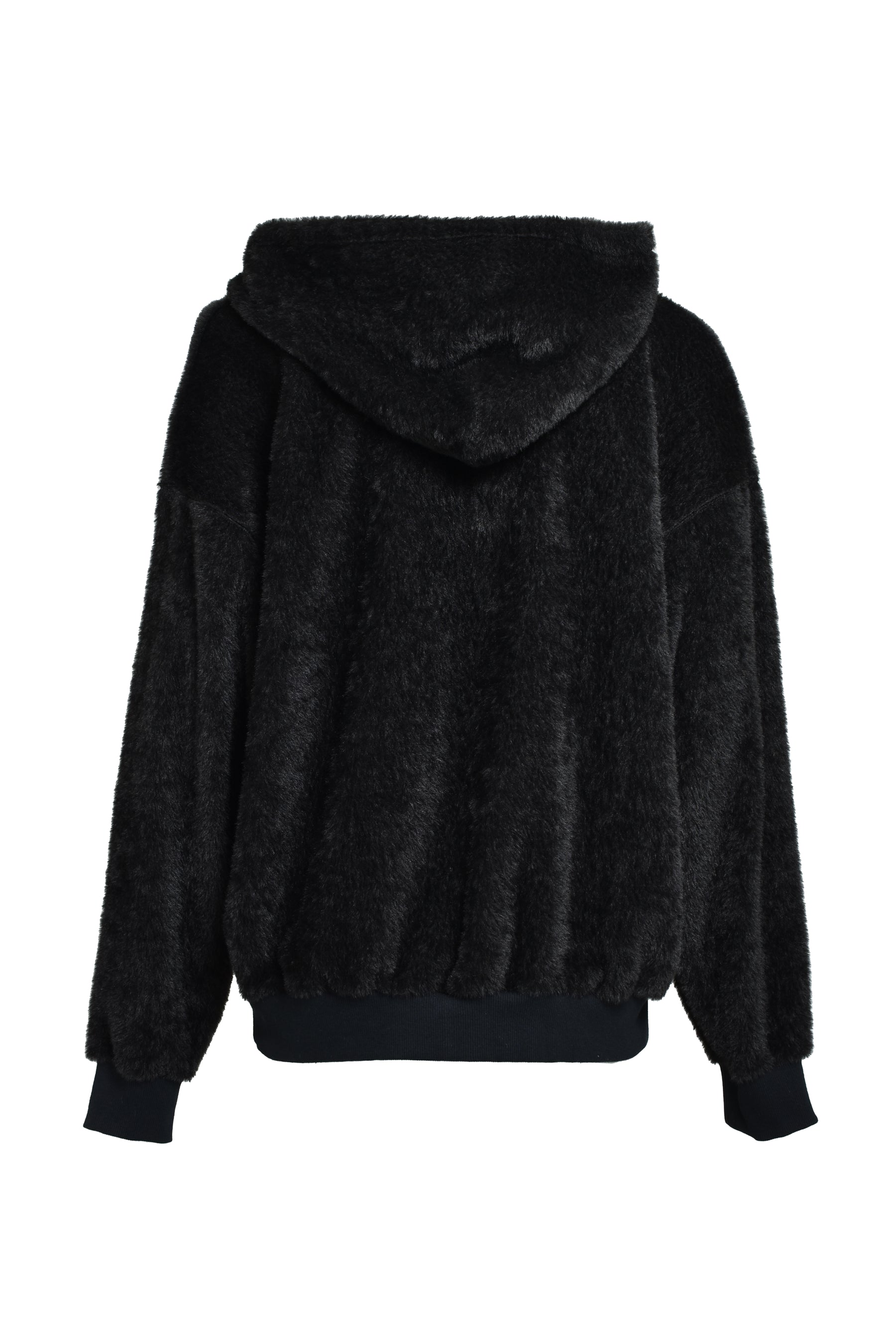 TEDDY BEAR HOODED SEWATER / BLK