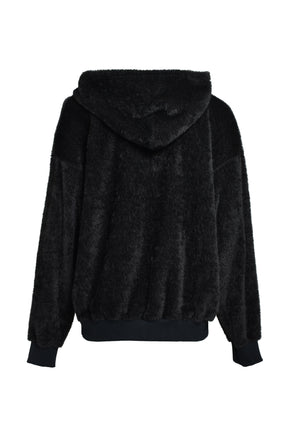 TEDDY BEAR HOODED SEWATER / BLK