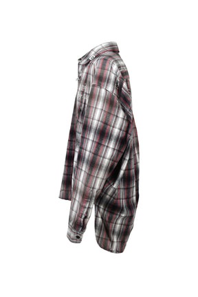 VINTAGE LIKE CHECK L/S SHIRTS / BLK