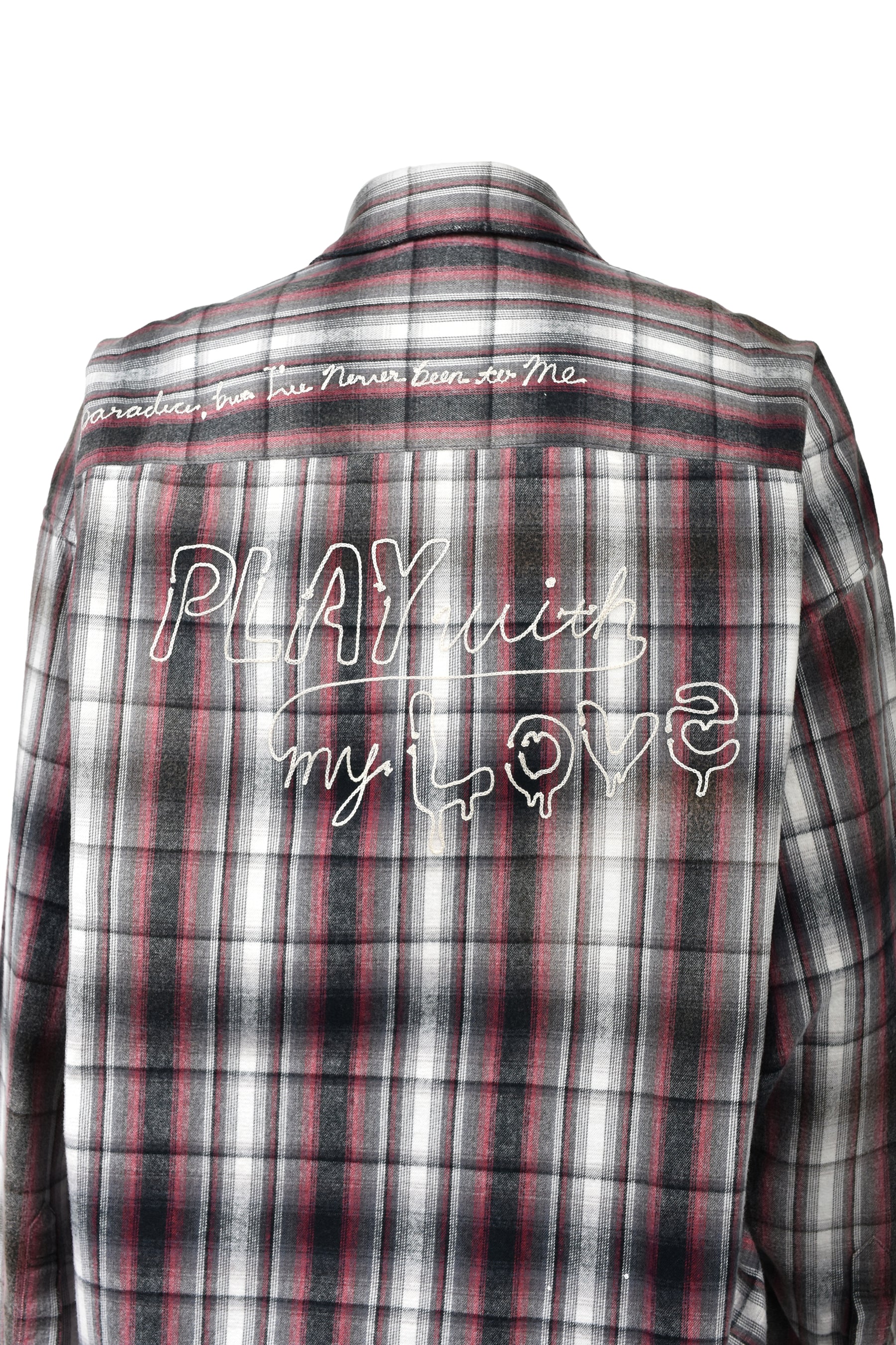 VINTAGE LIKE CHECK L/S SHIRTS / BLK