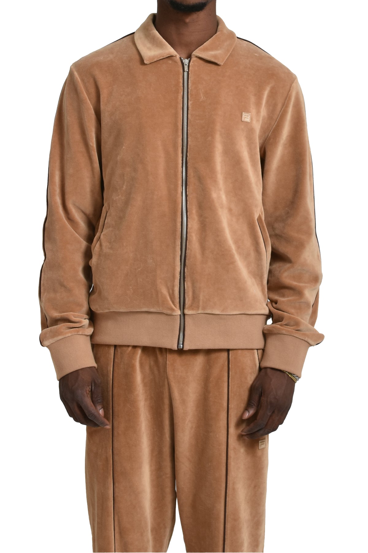 F+ VELOUR TRACK TOP / CAMEL