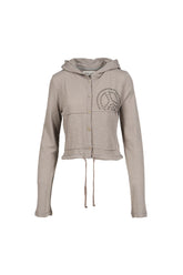 PARRA STUD HOOD CARDIGAN / KHA