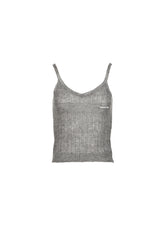 KNIT CAMI TOP / GRY