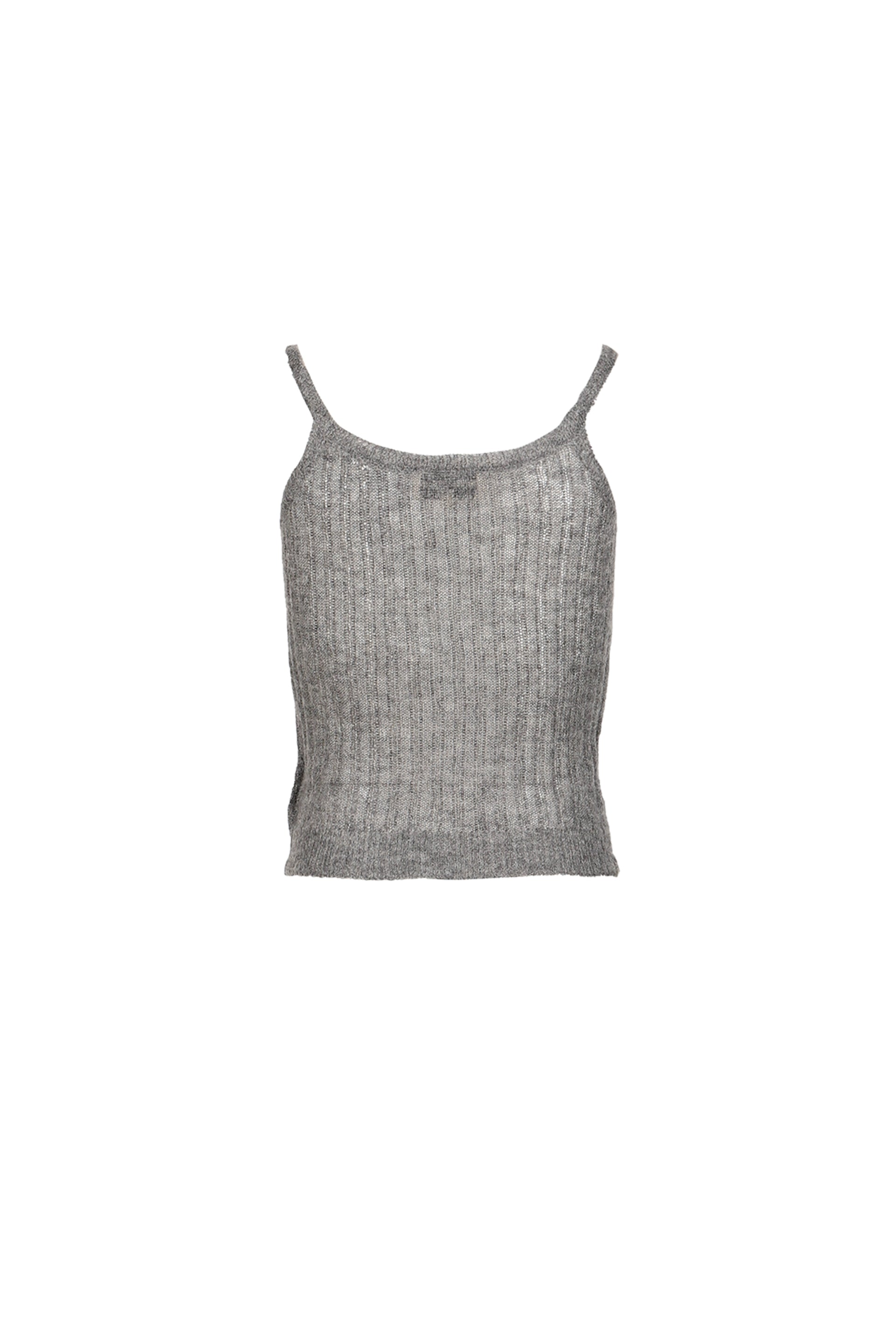 KNIT CAMI TOP / GRY