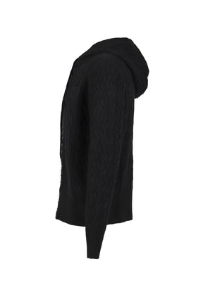 KNIT HOODIE / BLACK 