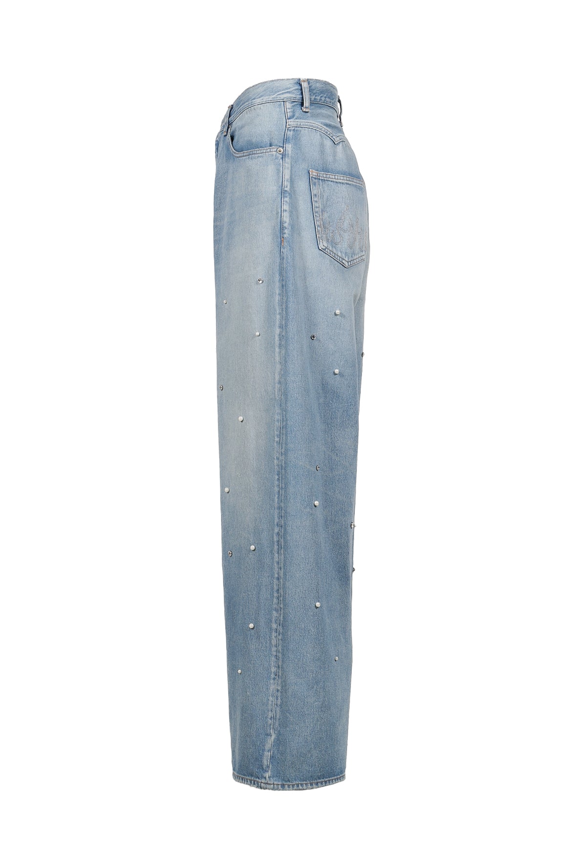 el conductorH BIJOU STUDDED BAGGY JEAN TROUSERS /BLU