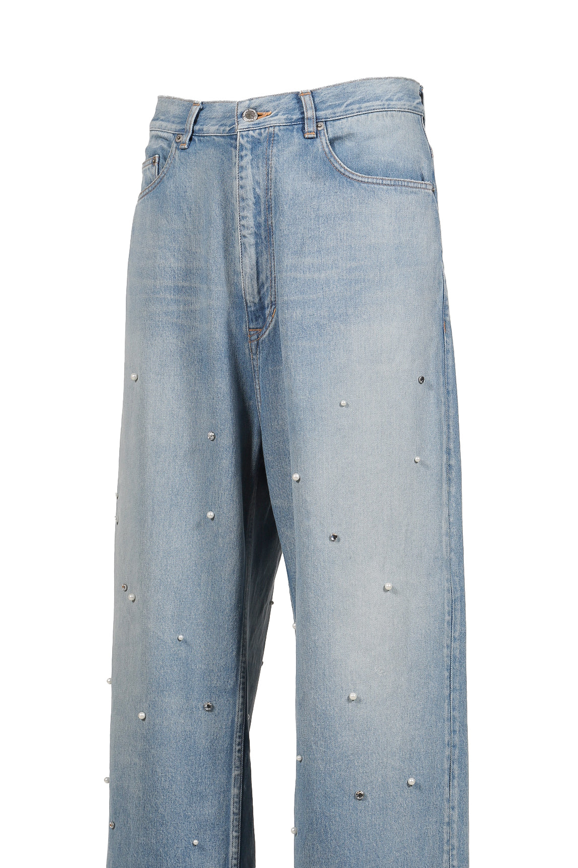 el conductorH BIJOU STUDDED BAGGY JEAN TROUSERS /BLU