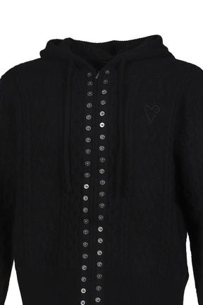KNIT HOODIE / BLACK 