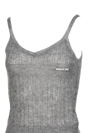 KNIT CAMI TOP / GRY
