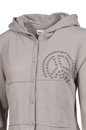 PARRA STUD HOOD CARDIGAN / KHA