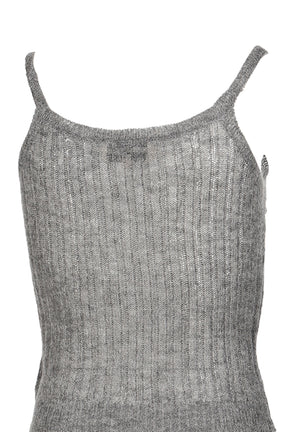 KNIT CAMI TOP / GRY