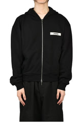 LE HOODIE ZIP GROS GRAIN / BLK