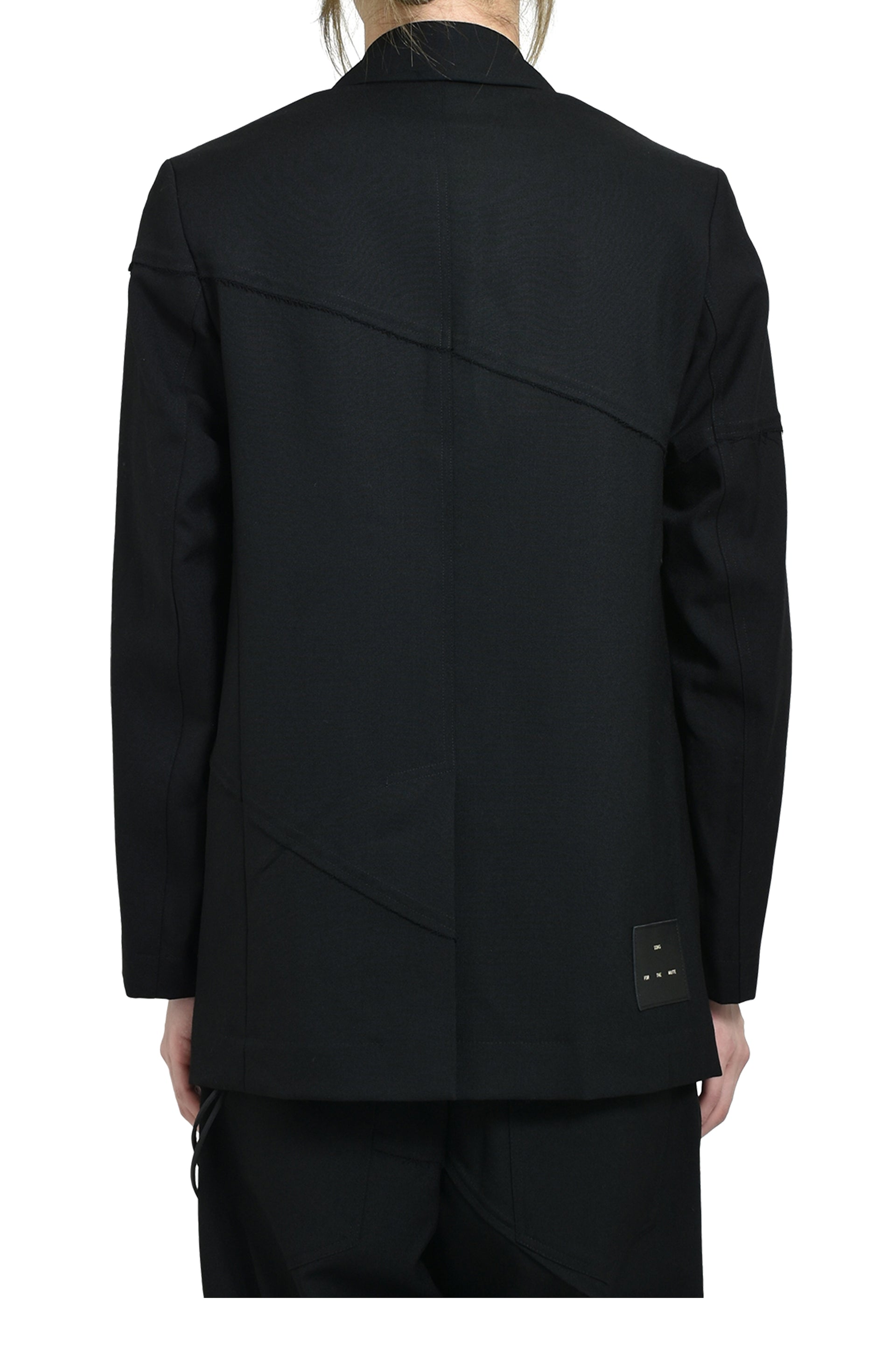 "SLASH" OVERSIZED BLAZER / BLK