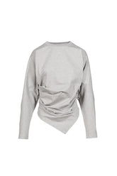 HEAVY STRETCH COTTON DRAPED BLOUSE / PALOMA