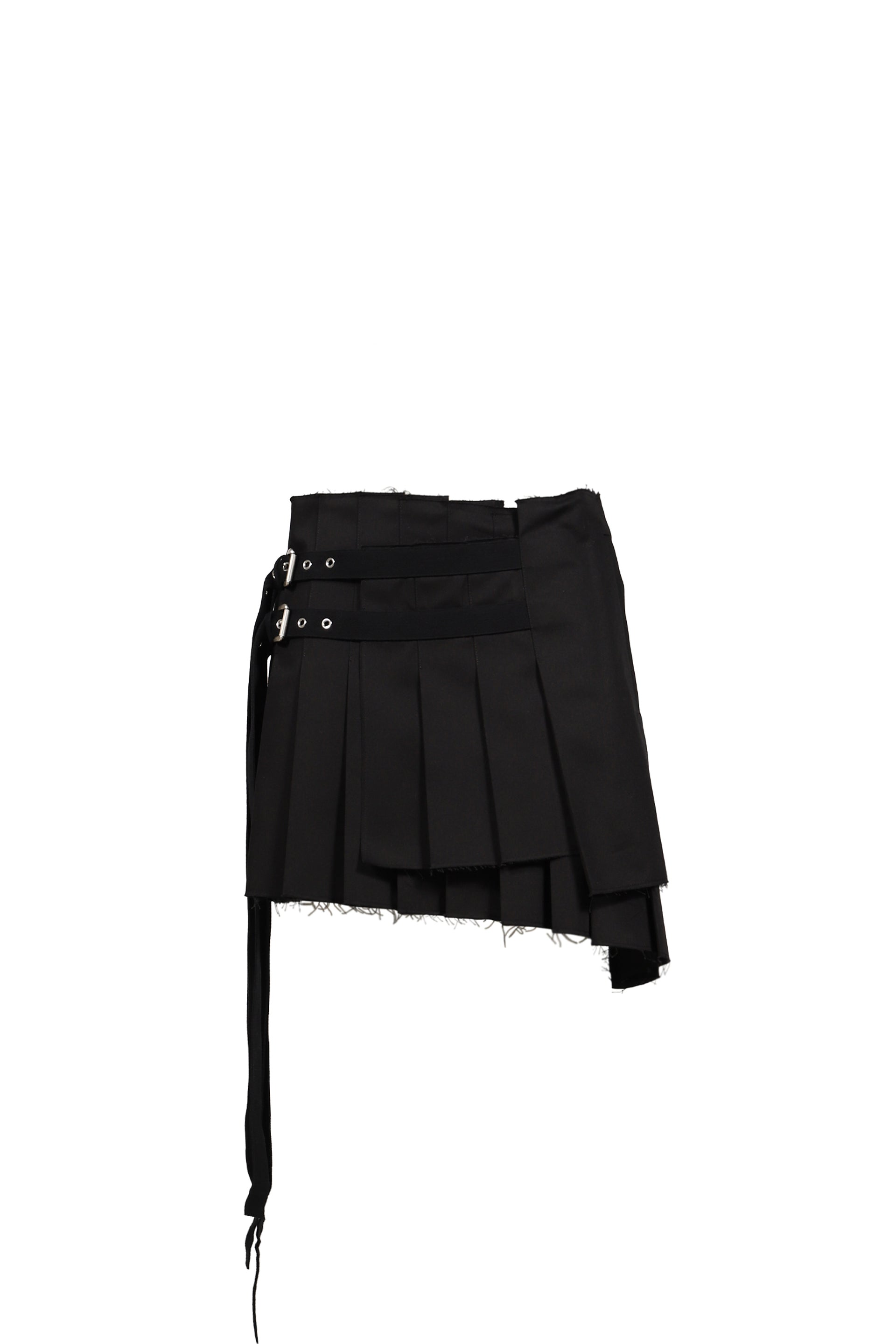 TABEA MINI WRAP KILT SKIRT / BLK