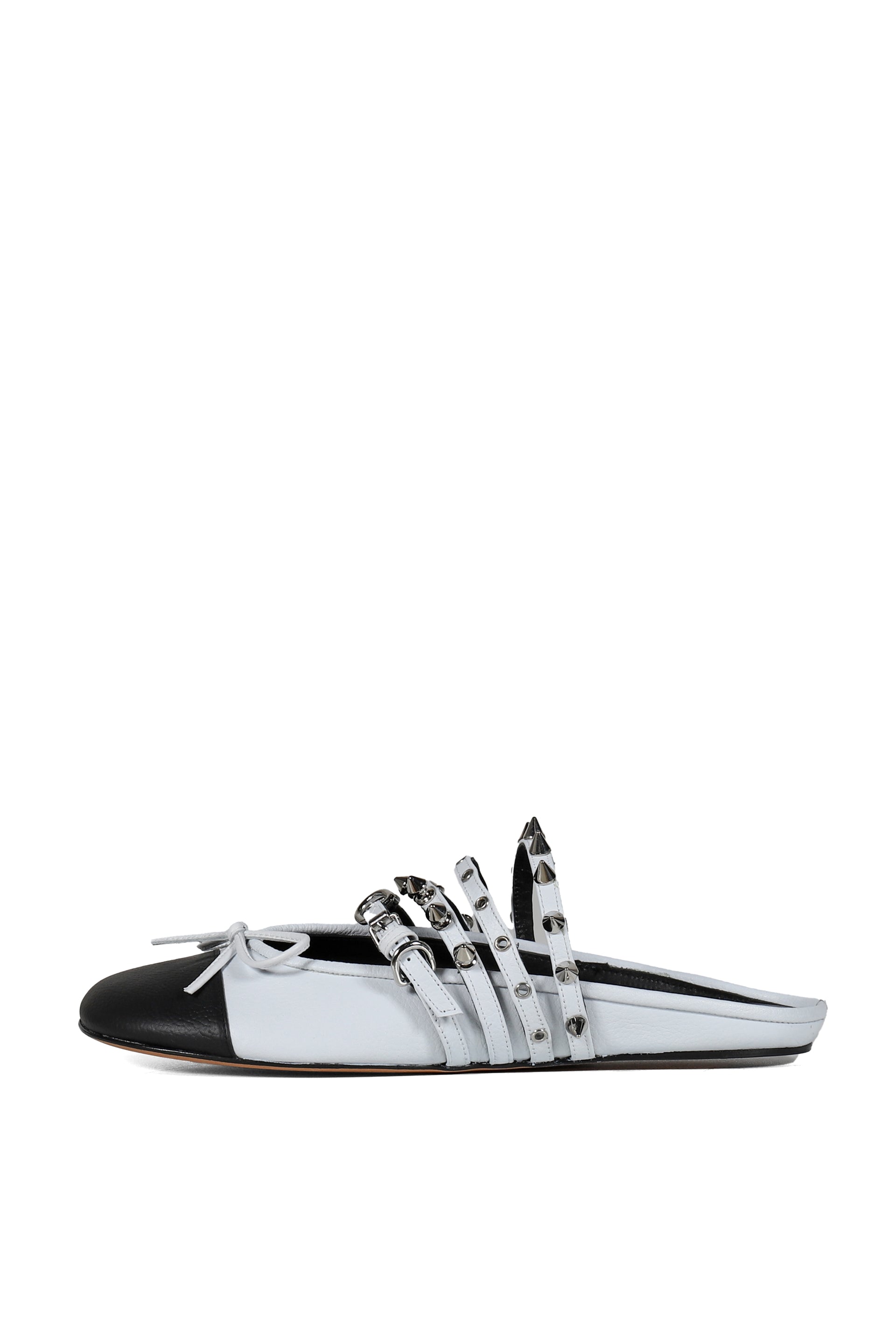 ABRA SPIKE MULE BALLERINA / BLK