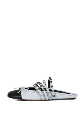 ABRA SPIKE MULE BALLERINA / BLK