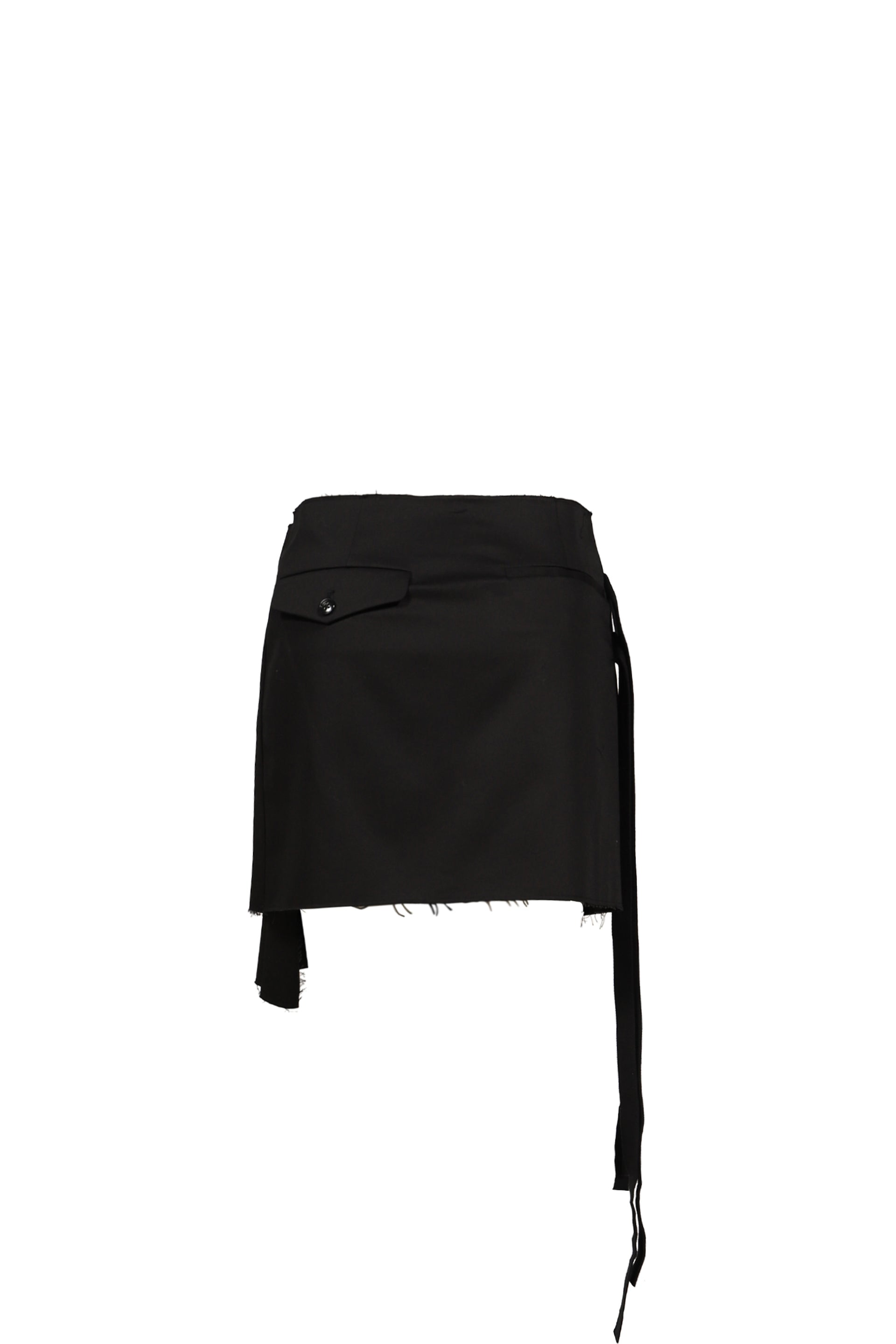 TABEA MINI WRAP KILT SKIRT / BLK