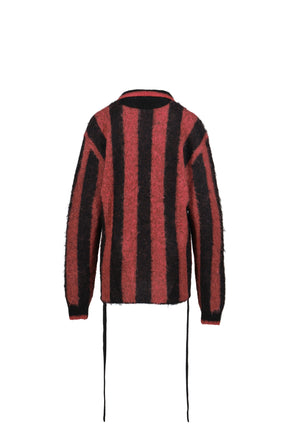 2WAY FOOTBALL STRIPE KNIT / RED
