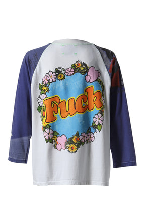 SHIT FUCK RAGLAN TEE-3 / ASSORT