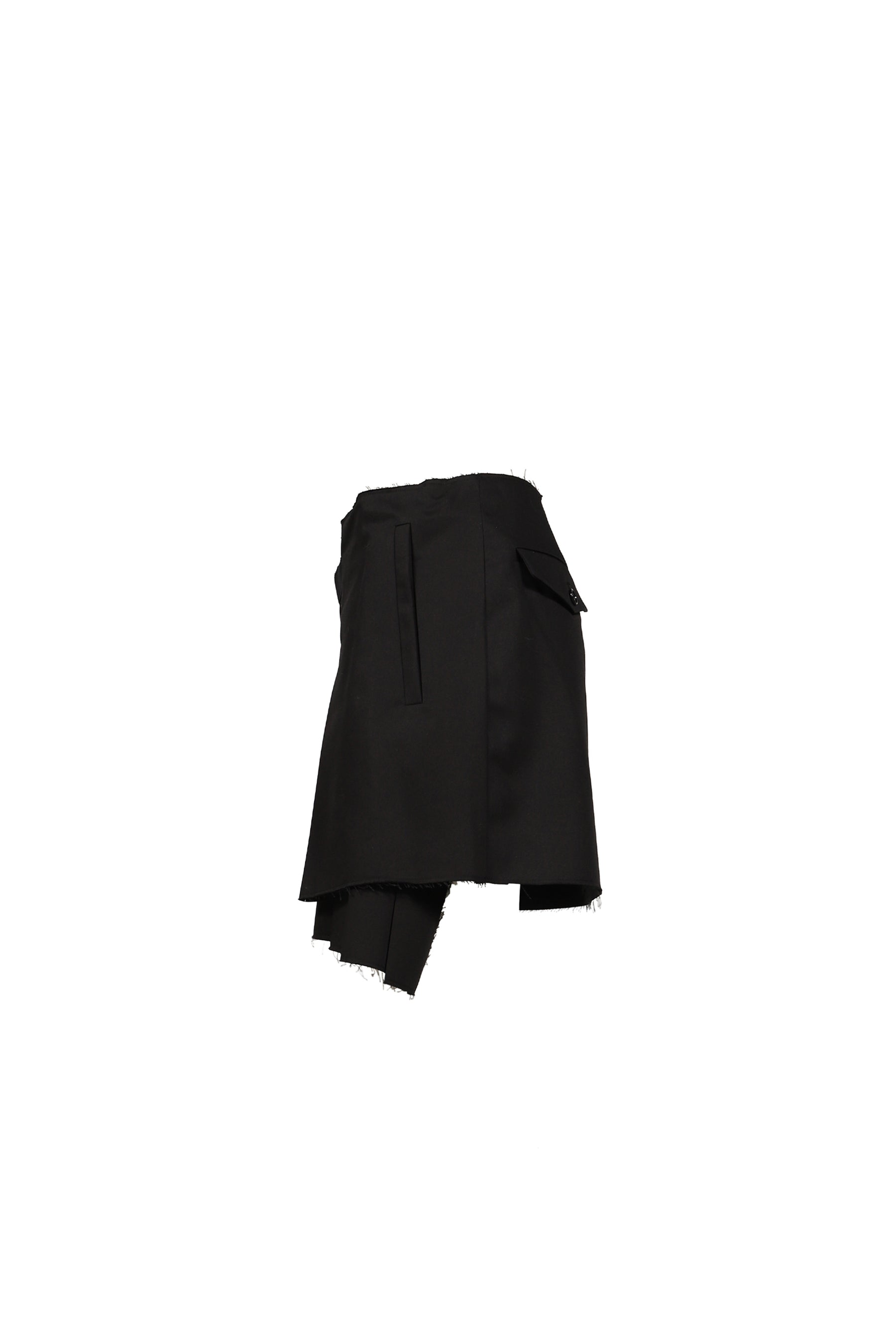 TABEA MINI WRAP KILT SKIRT / BLK