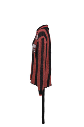 2WAY FOOTBALL STRIPE KNIT / RED