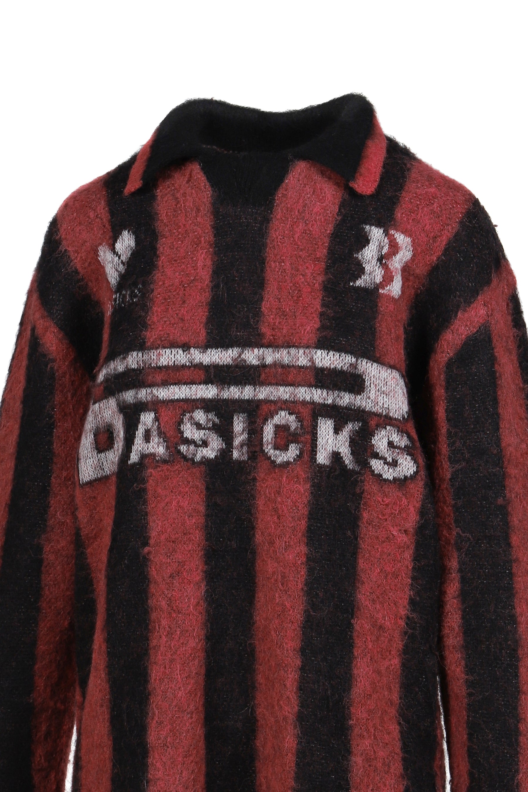 2WAY FOOTBALL STRIPE KNIT / RED