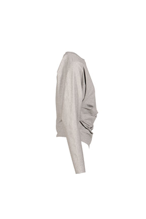 HEAVY STRETCH COTTON DRAPED BLOUSE / PALOMA