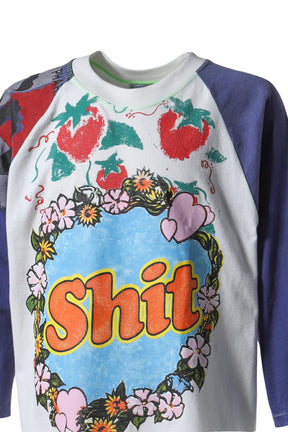 SHIT FUCK RAGLAN TEE-3 / ASSORT