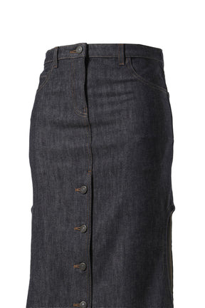 REVERSED DENIM SKIRT / DH GRY