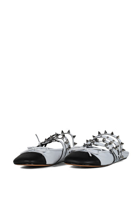 ABRA SPIKE MULE BALLERINA / BLK