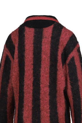 2WAY FOOTBALL STRIPE KNIT / RED
