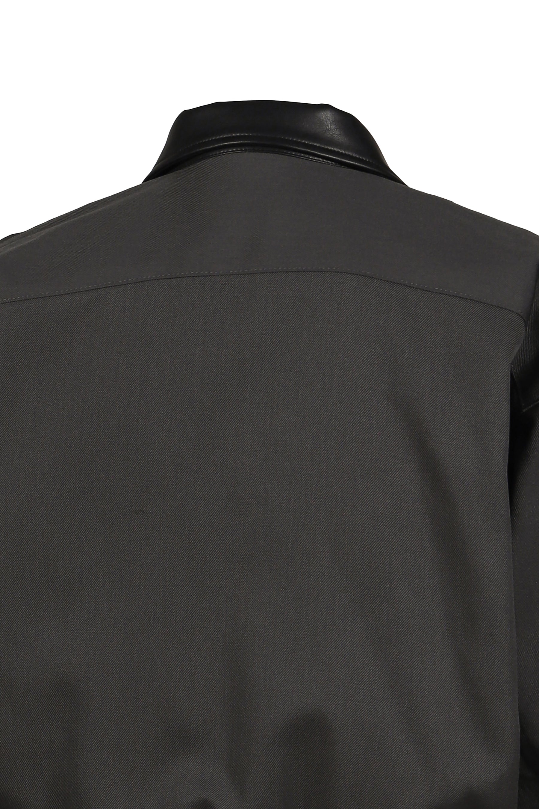 STUDDED WOOL BOMBER / DARK GRY