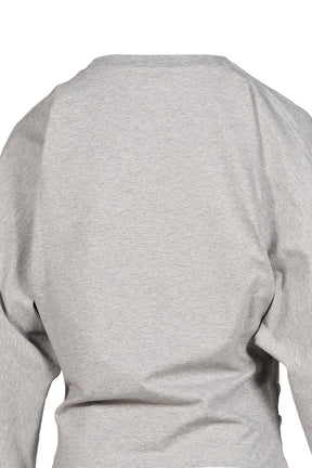HEAVY STRETCH COTTON DRAPED BLOUSE / PALOMA