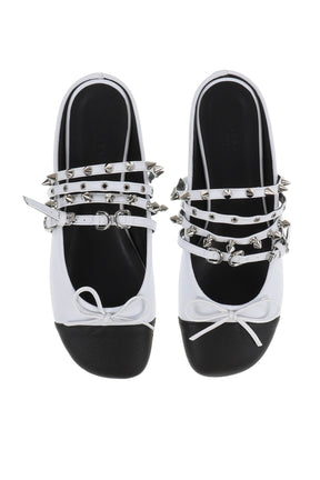 ABRA SPIKE MULE BALLERINA / BLK