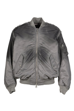 FRAYED REVERSIBLE BOMBER JACKET / GRY