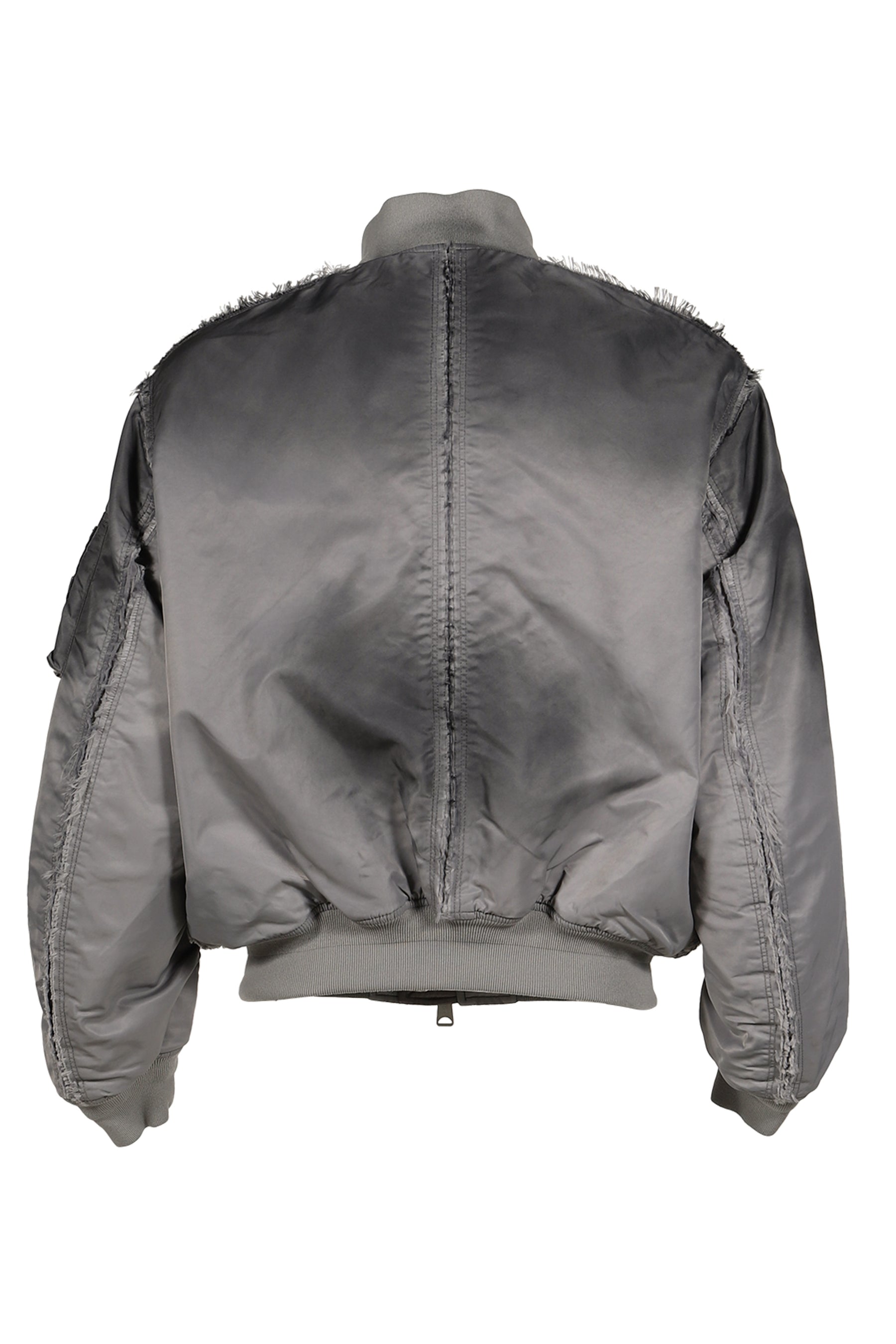 FRAYED REVERSIBLE BOMBER JACKET / GRY